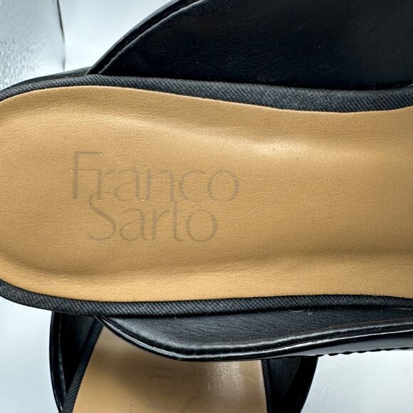 Franco Sarto Barlow women’s size 9 M black faux patent leather loafer mule - Picture 5 of 8